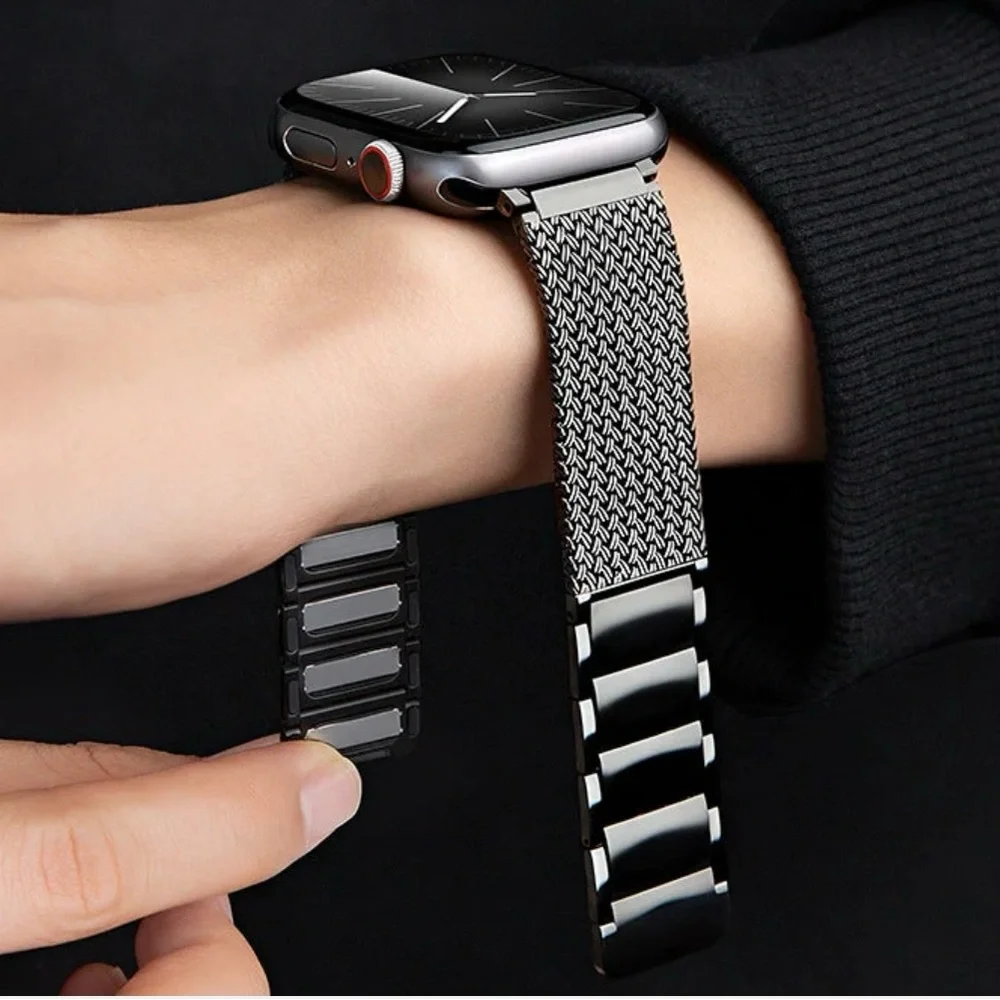 Apple Band Stainless Steel Titanium Wristband for Apple Watch Wearables